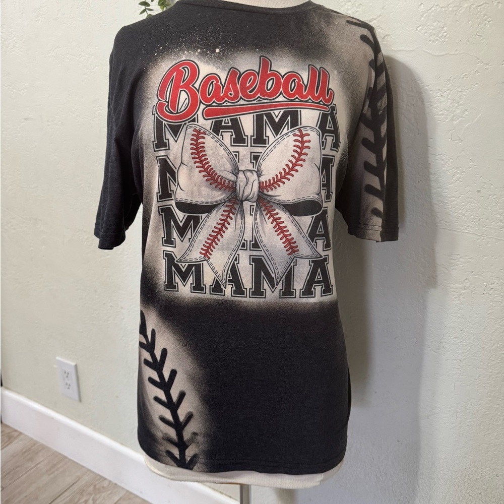 Baseball Mama Kids Shirt - Black and White